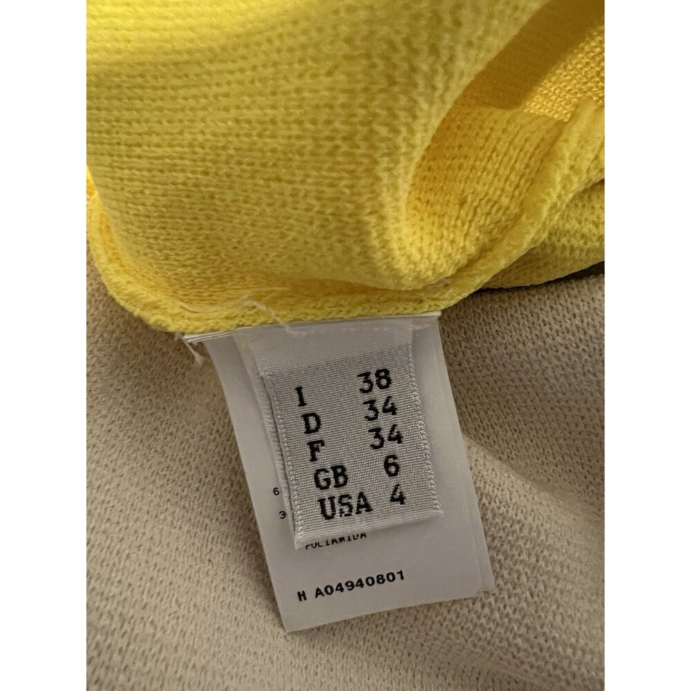 Moschino Boutique Yellow Striped Knit Dress Made in Italy Color block - Picture 7 of 9
